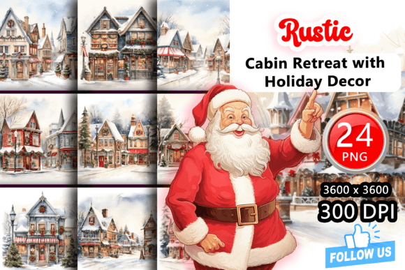Download Rustic Cabin Retreat with Holiday Decor - Holiday Collection