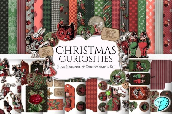 Download Christmas Curiosities Junk Journal Kit - Junk journal Collection