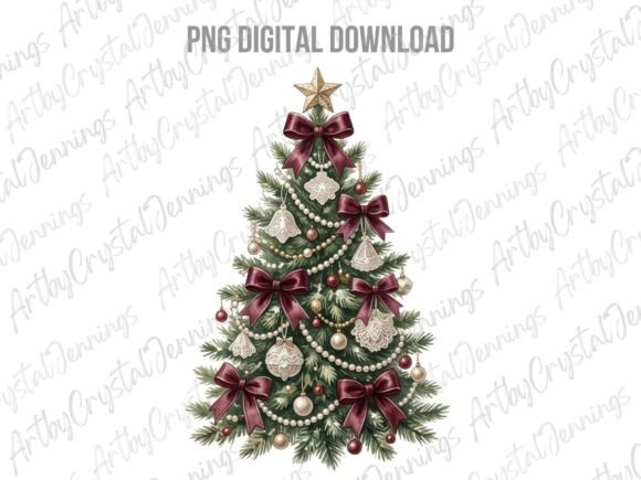Download Vintage Holiday Christmas Tree PNG - Holiday Collection