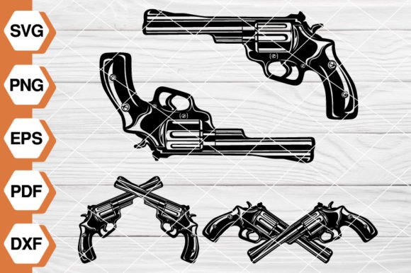 Download Revolver Handgun SVG [EP80] - Revolver Collection