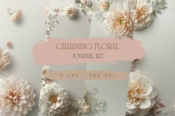 Download Charming Floral Journal Kit, Wallpaper - Floral Collection
