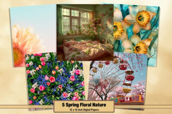 Download Spring Floral Digital Collage Sheets 6 - Floral Collection