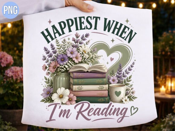 Download Reading Floral Boho Art PNG T-Shirt - Floral Collection