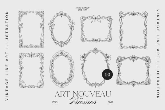Download Art Nouveau Baroque Vintage Frames - Baroque Collection
