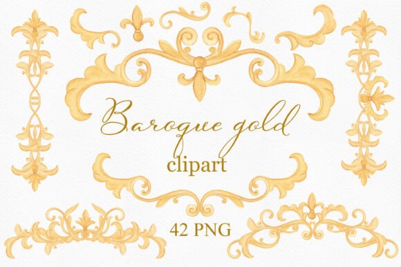 Download Watercolor Baroque Frame PNG Elements - Premium Resources