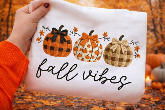 Download Faux Yarn Fall Vibes Pumpkin Png - Premium Bundle