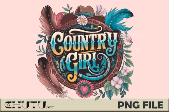 Download Country Girl Floral Typography PNG - Floral Collection