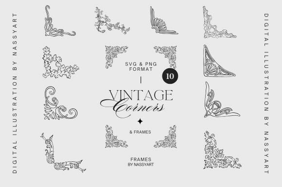 Download Vintage Baroque Corners and Frames Set - Baroque Collection