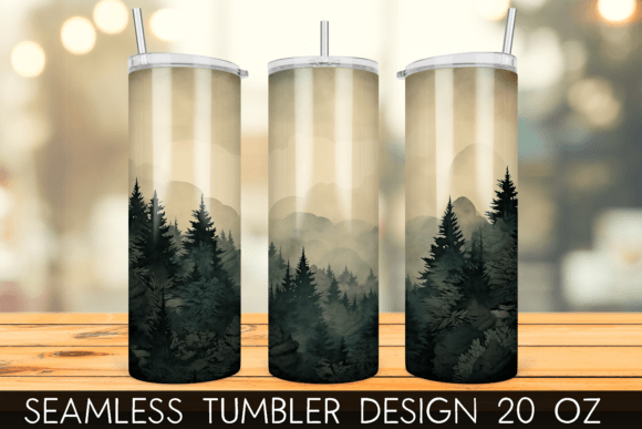 Download Vintage Pine Trees Tumbler Sublimation - Vintage pine Collection