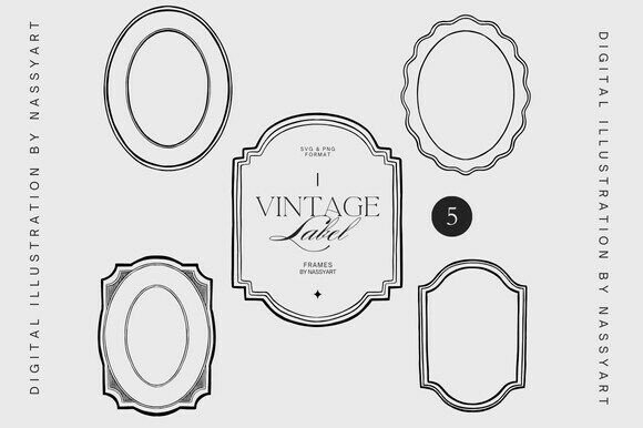 Download 5 Classic Baroque Label Frames - Baroque Collection